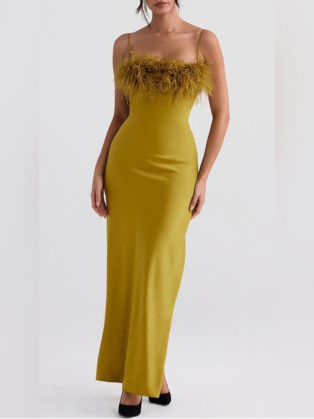 House of CB Renee Chartreuse Maxi Dress